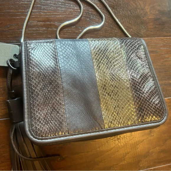 AllSaints All Saints Bansho Ebony Brown Leather Bag NWT $298 - Picture 7 of 11